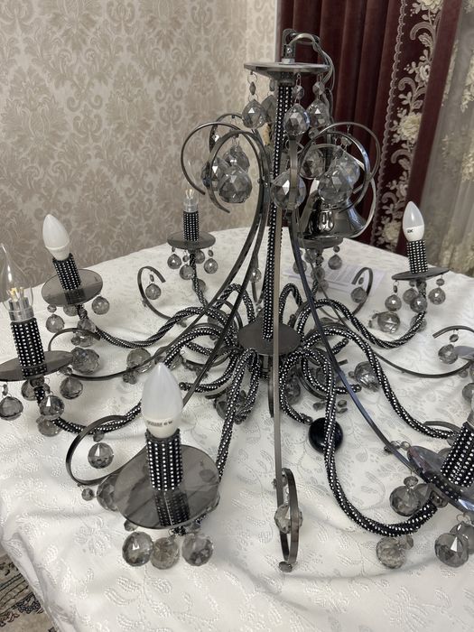 Люстра 8 рошковый