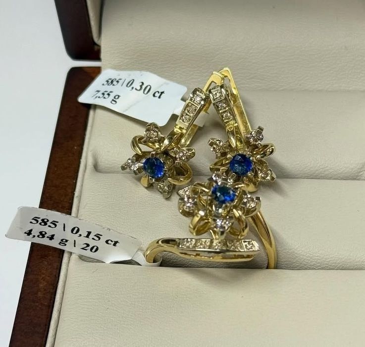 Золотые наборы с бриллиантами