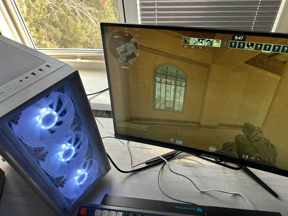 Игровой кейс с монитором 27 - 120 hz/ RX 580 8gb / 16 gb DDR4 /10 ядер