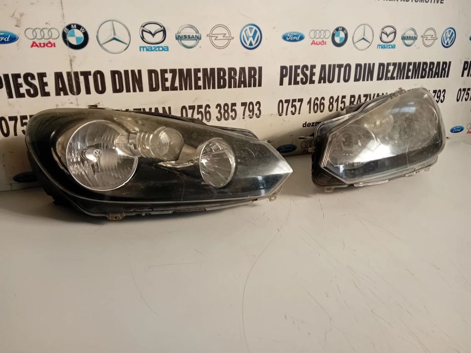 Faruri Far Stanga Dreapta Halogen Vw Golf 6 VI Volan Stanga Cod 5K1941005M 5K1941006M 2008-2013