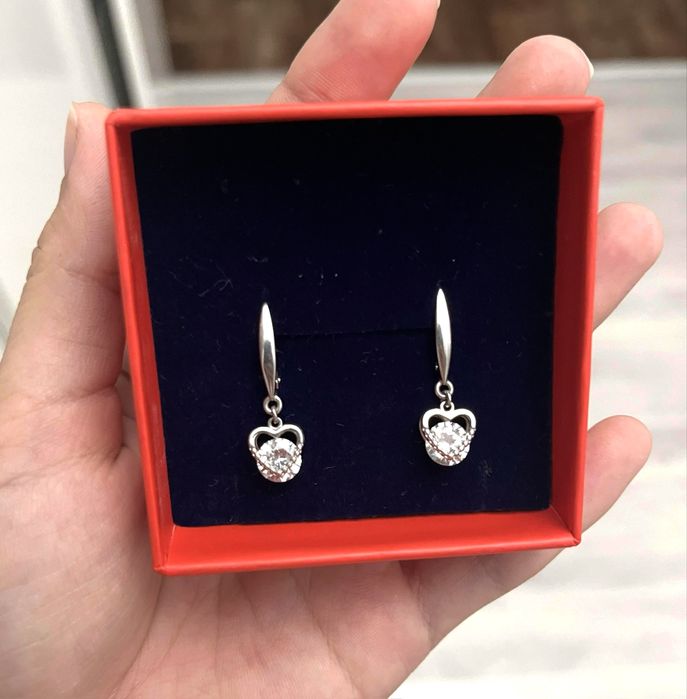 Серебряные серёжки с пробиркой