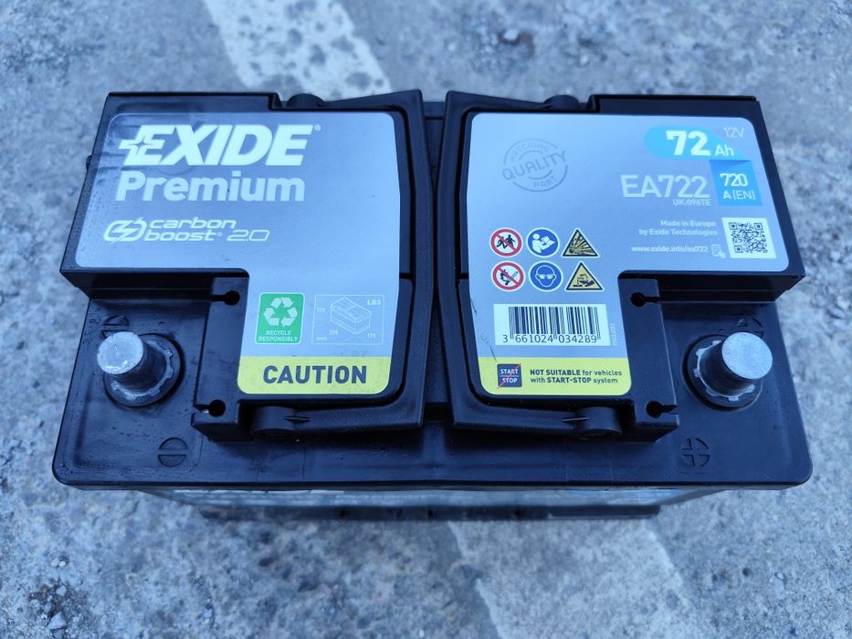 Акумулатор EXIDE Premium 12V 72Ah 720A