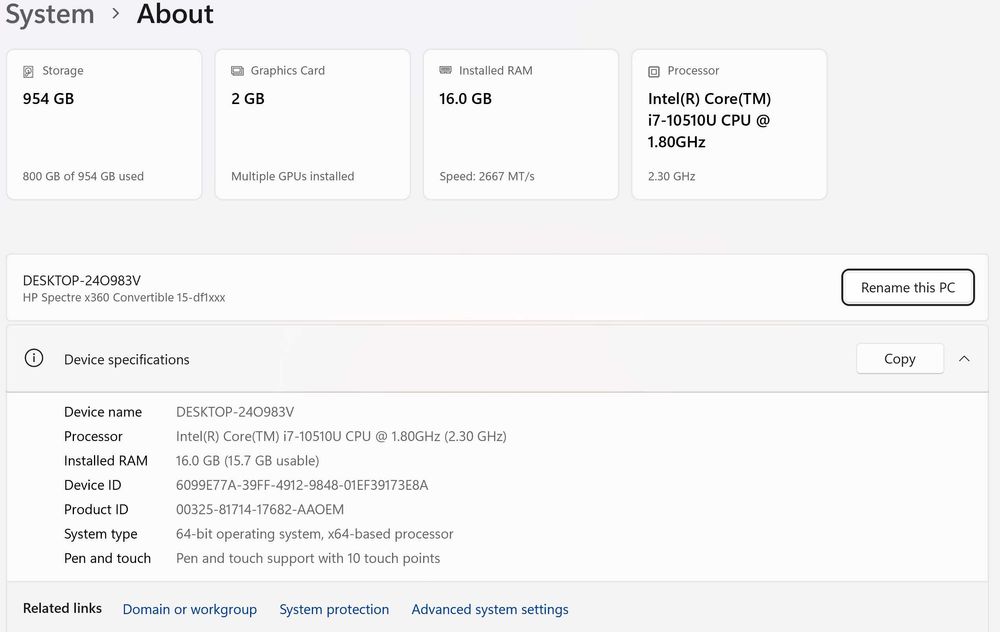 Лаптоп HP Spectre X360 15 инчов 4K Ultra HD (3840 x 2160), Touchscreen