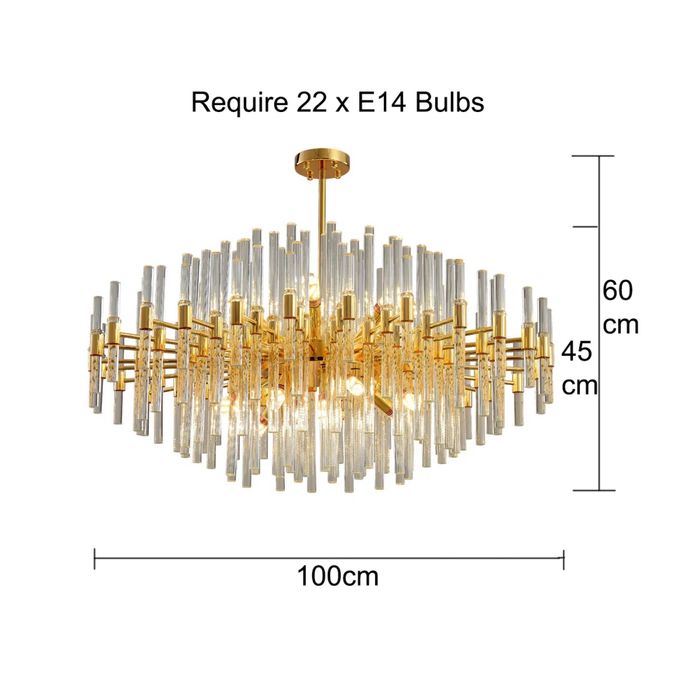 Candelabru de cristal Mcgregor cu 22 de lumini