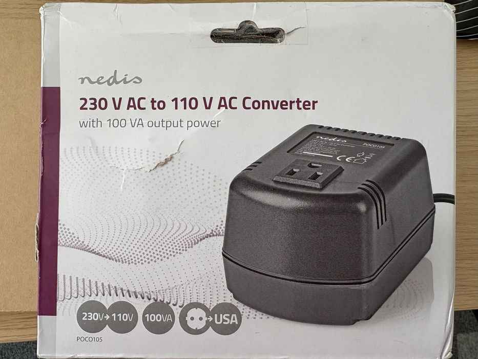 Convertor tensiune Nedis POCO105, 230V la 110V, 100 VA