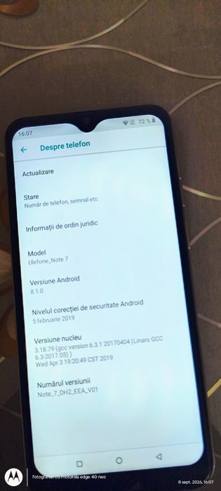 Telefon  ulefone note 7