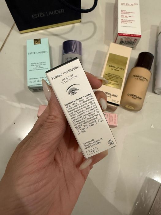 Козметика Este Lauder, Guerlain, Clarins, Kylie cosmetics
