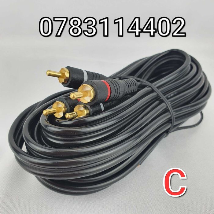 Cablu-Cabluri RCA pt tub de bass-subwoofer-statie-amplificator-AUTO-HQ