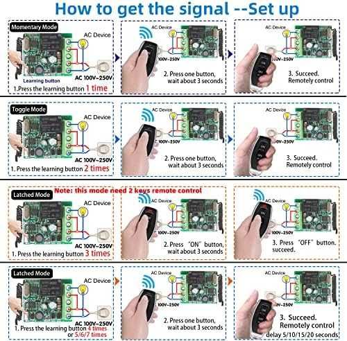 DieseRC 433MHz реле 220V с 2 дистанционни