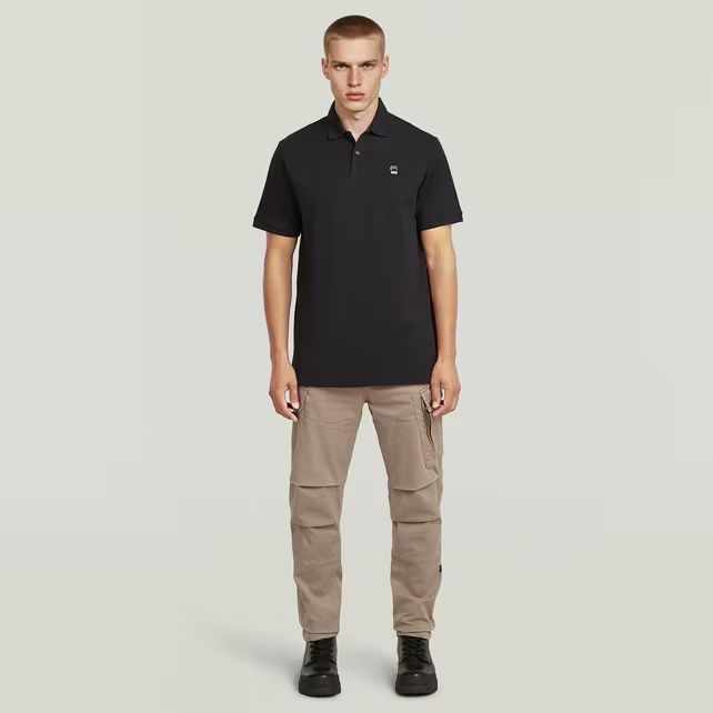 Тениска с яка G-Star Raw Oluv M  нова мъжка черна оригинална