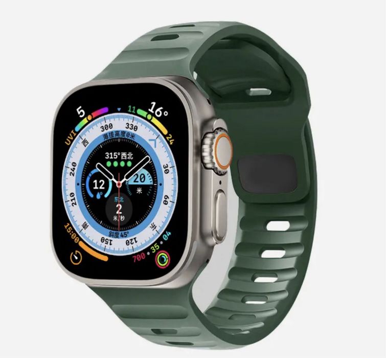 Curea SPG Ceas Apple Watch 6 7 SE 8 9 10ULTRA Folie Silicon Sticla Hus