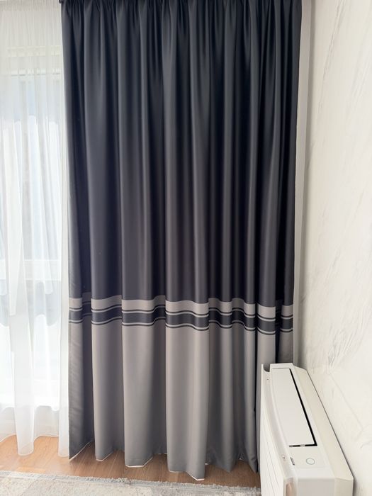 Плътни завеси  сиви графит