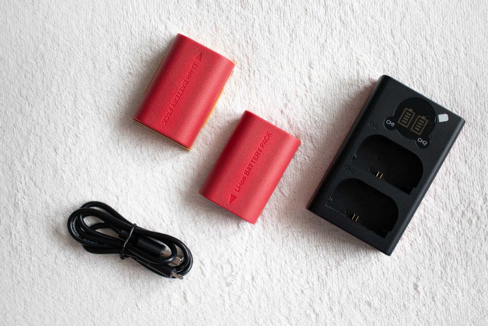 2x Acumulator Baxxtar Pro LP-E6 + Incarcator Dual pentru Canon LP-E6