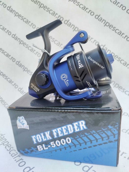 SET 2 Mulinete WindbBlade FOLK Feeder BLUE BL5000 8rul tambur LongCast