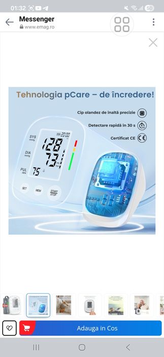 Tensiometru medical cu manseta