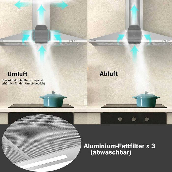 Кухненски Абсорбатор Ciarra (CAS9201A) 90см