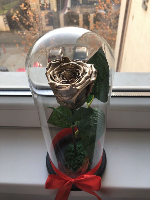 Trandafir criogenat conservat gold