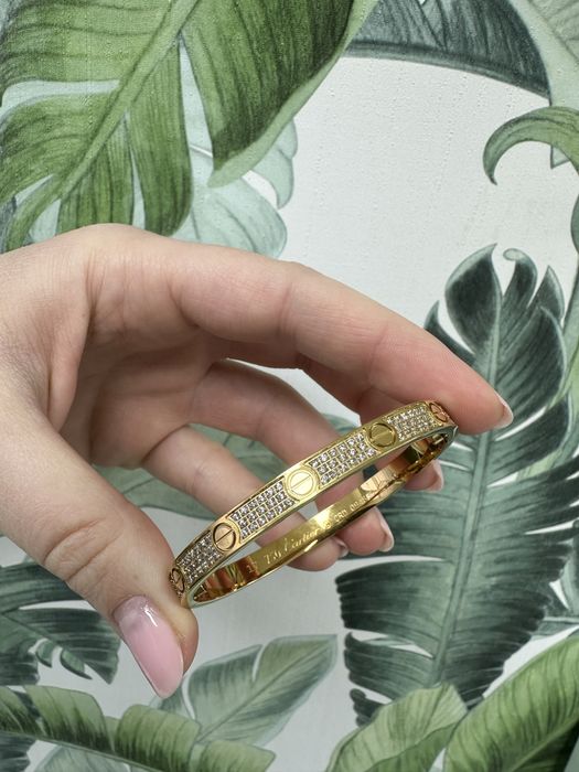 Bratara Love Cartier Full Diamond. Otel inoxidabil