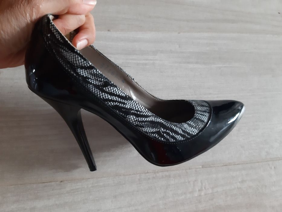 Pantofi stiletto piele naturală