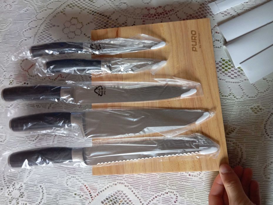 Комплект 6 ножа и магнитна дъска за рязане Puro by Welmax