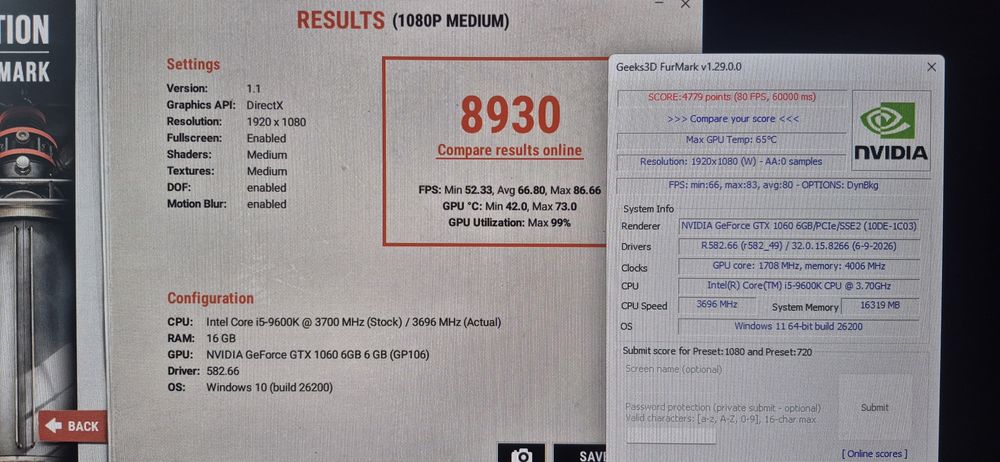 Pc gaming i5 9600K 16GB GTX 1060 6GB