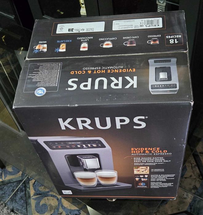Espressor KRUPS Evidence Hot&Cold EA898GF0, 2.3l, 1450W, NOU SIGILAT