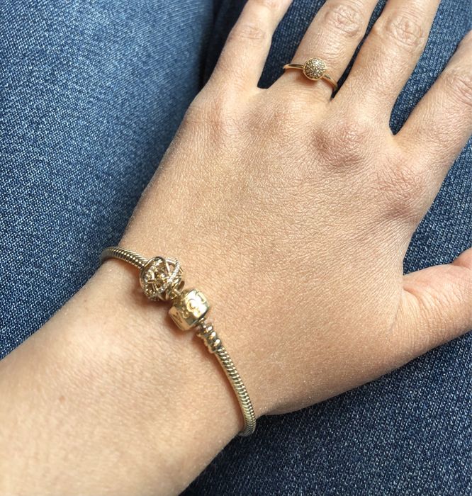 Браслет Пандора золото 585