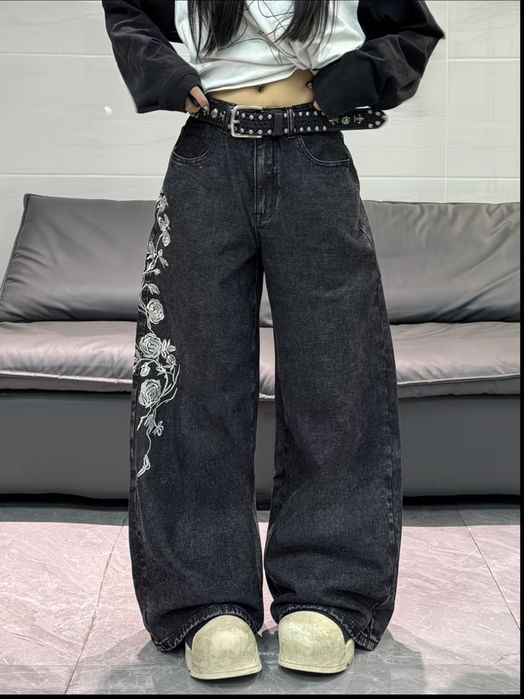Джинсы черные S baggy