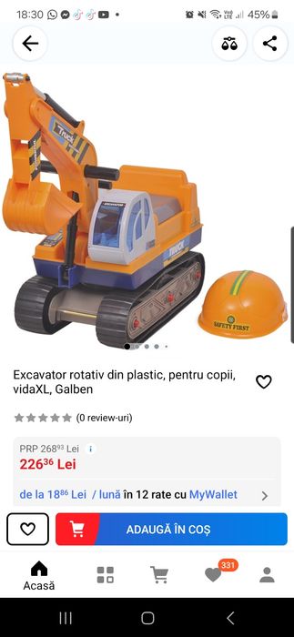 Excavatoare copiii 2 buc în stare bună de funcționare