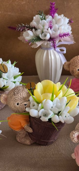 Мече с кокиче от сапун