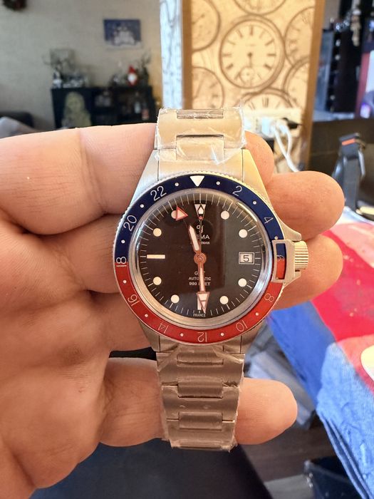 Ceas automatic yema Superman Pepsi Editie Limitata nou pret 1000 euro