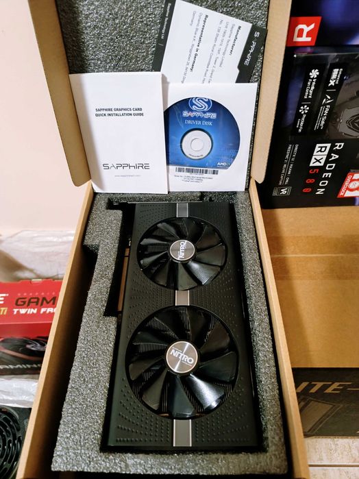 RX 580 8GB Sapphire Nitro+ DDR5 256bit 3м. Гаранция, след профилактика