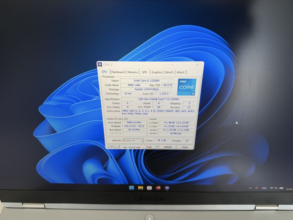 Laptop Gaming Lenovo Legion – Intel Core i5-12500H, RTX 3060, 16GB RAM, SSD 512GB