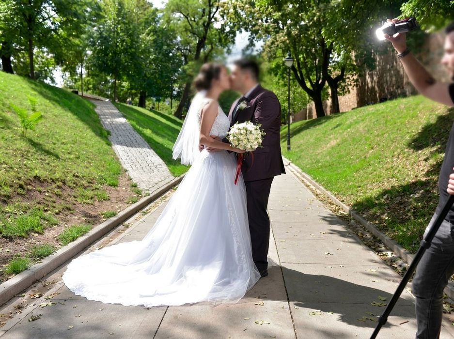 Rochie de mireasa cu trena detașabilă