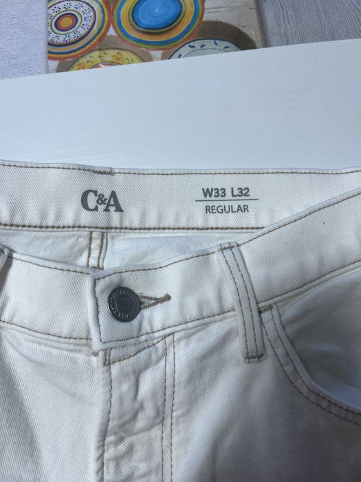 Blugi albi damă C&A W33 L32