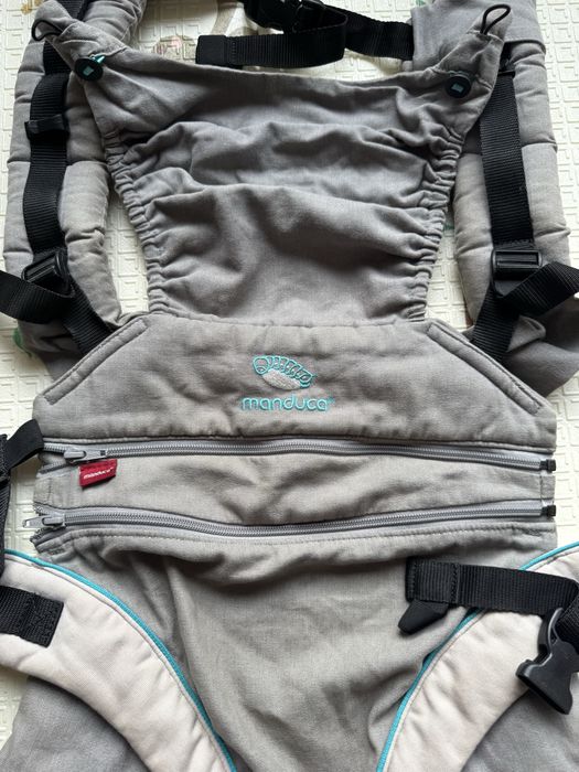 Marsupiu ergonomic Manduca XT – gri, reglabil, până la 20 kg