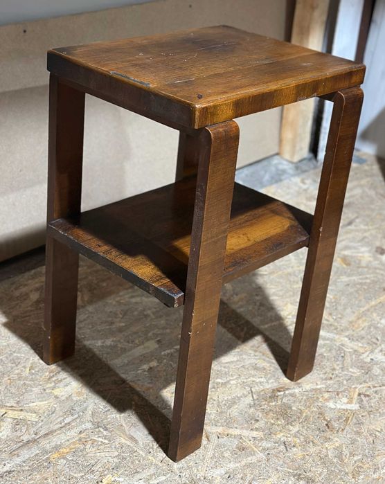 Masuta de cafea Vintage stil Biedermeier; Masa cu blat 50x38; Suport