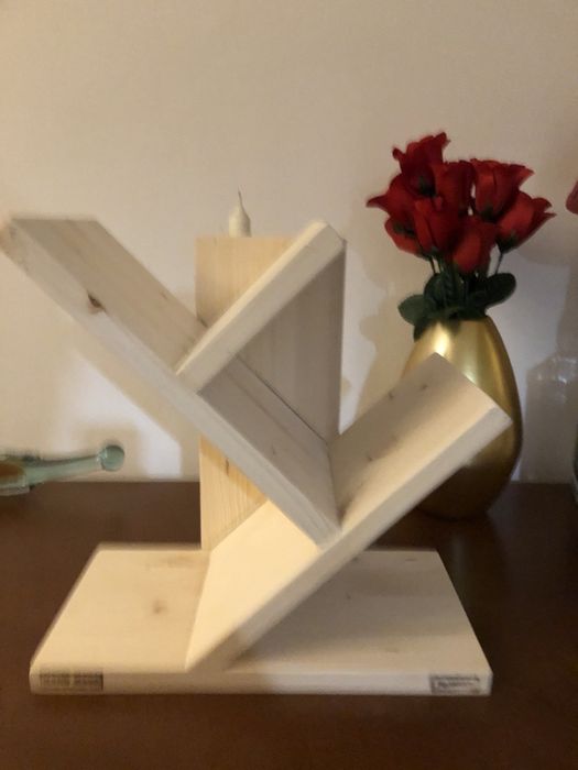 Suport de carti din lemn-Wood Bookshelf