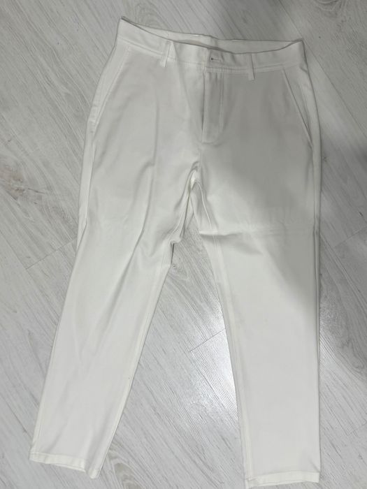 Мъжки Бял елегантен панталон Zara 40 номер