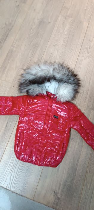 Зимно дебело яке с качулка с естествен косъм