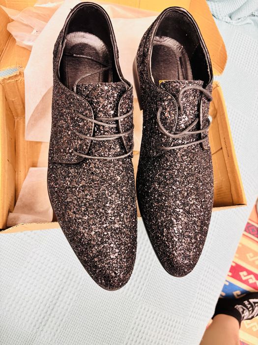 Туфли вечерние, черны с блеском