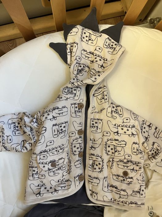 Динозавърски комплект суичър бебе 3-6м.