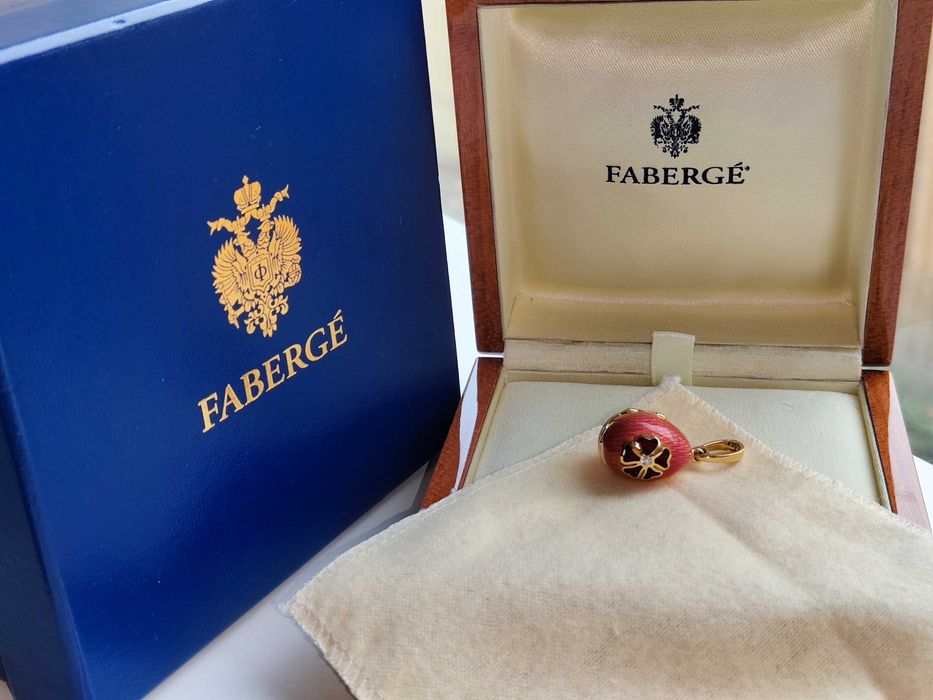Pandantiv Aur 18K Oul Faberge Victor Mayer Diamant Rubin ou aur faberg