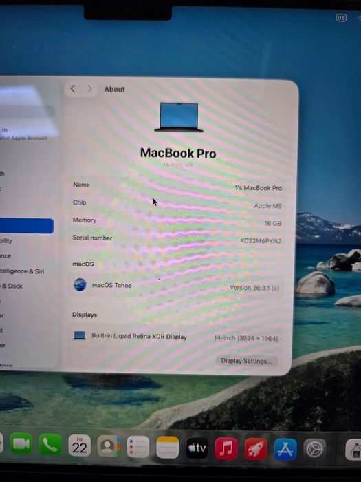 MacBook Pro m5, 14 inch, 16gb ram, 2026