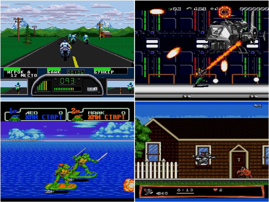 Дискета картридж для Сеги-Sega 16-in-1