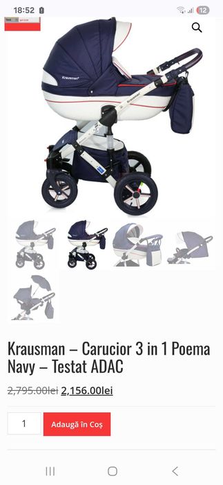 De vânzare Cărucior 3 în 1 Krausman