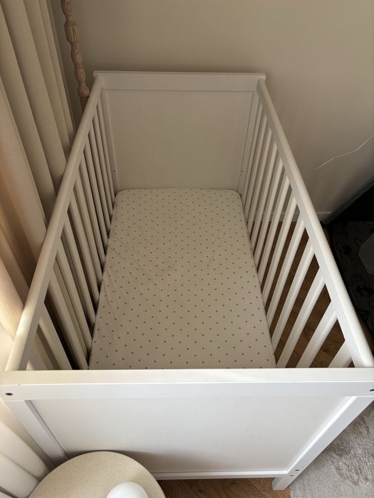 Бебешка кошара IKEA SUNDVIK, бебешко креватче, 60x120 см, бяло