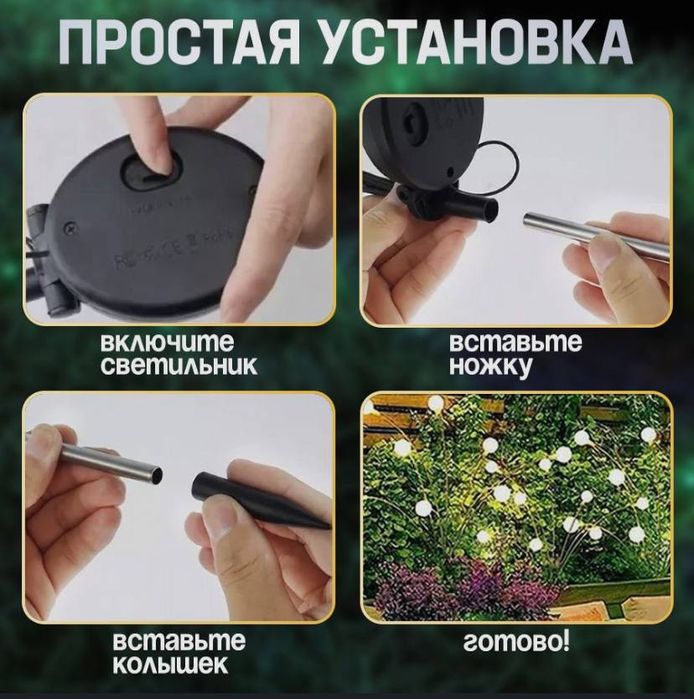 Светильник на солнечной батарее для Сада Дачи