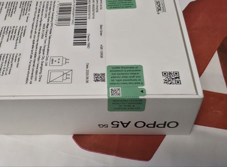 ЗАПЕЧАТАН 128GB Oppo A5 5G Гаранция А1 2027г. Black Green | Зелен