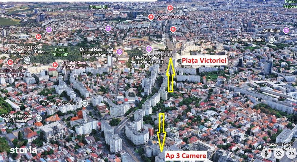 Închiriere Ap 3 Camere – Metrou Basarab (3 min) - Victoriei (17 min) — fotografia 1